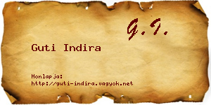 Guti Indira névjegykártya